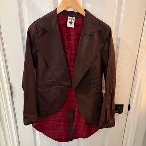 Black and Red Nuvula Striped Women's Jacket